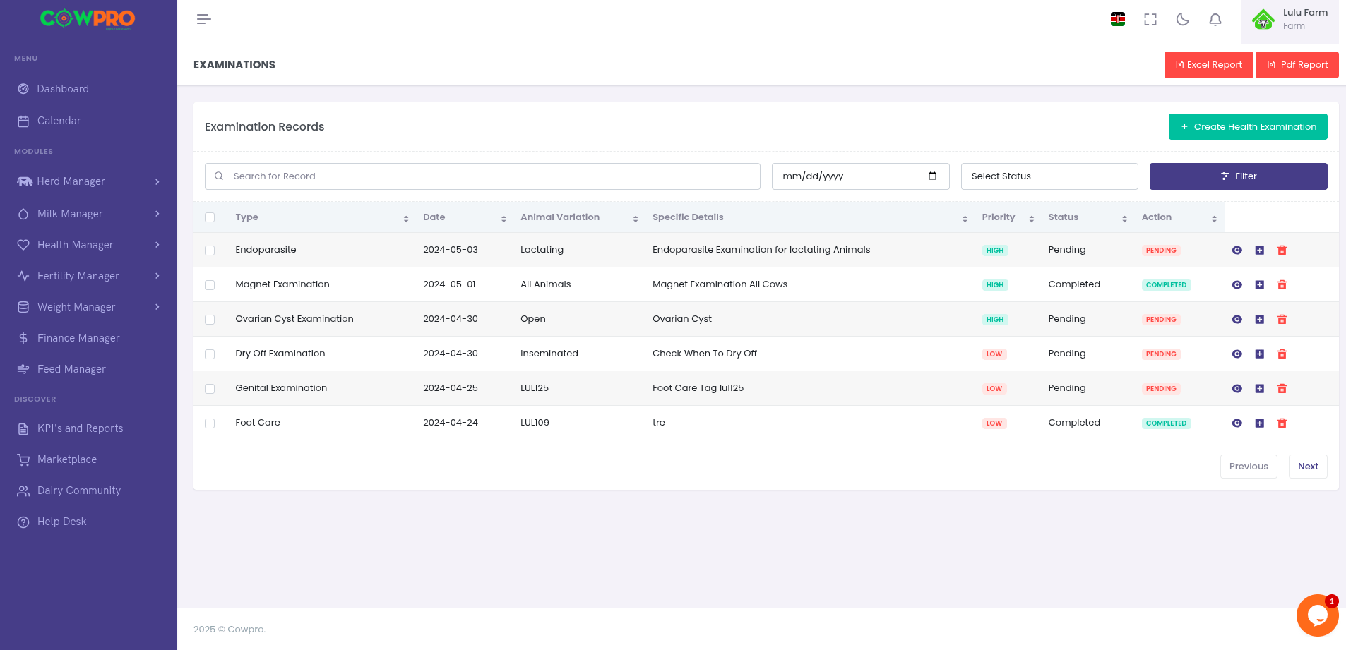 CowPro Health Module